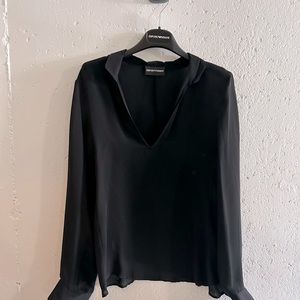 Emporio Armani Women’s V-neck Silk Blouse
